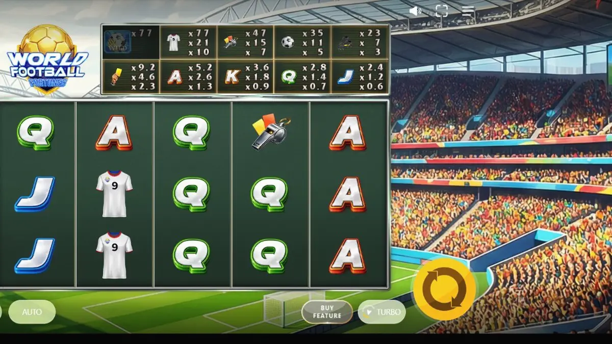 World Football Fortunes slot gameplay interface