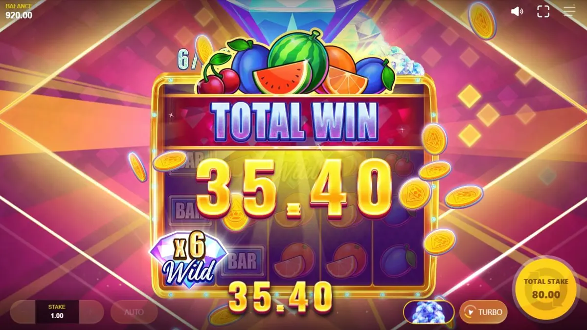 Diamond Blitz 3 slot game interface na may mga kumikinang na hiyas at klasikong simbolo